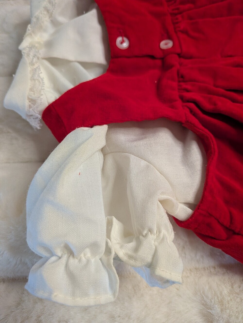 Vtg 1980s Floral Embroidered 2 Piece Infant Set - Picture 10 of 11